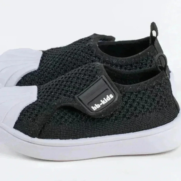 BB Kids Non-Slip Baby Shoe Socks – Black (Toddler US 6-7) | Soft, Cute & Comfy! - Picture 2 of 5